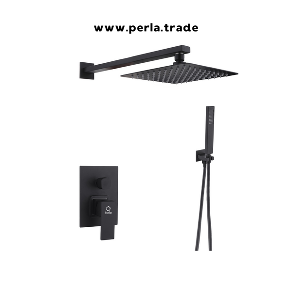 Душова система прихованого монтажу 2 споживача Perla Smart чорна PSS7755B PSS7755B фото