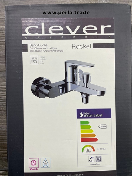 Змішувач для ванни Clever Rocket хром 62065 фото