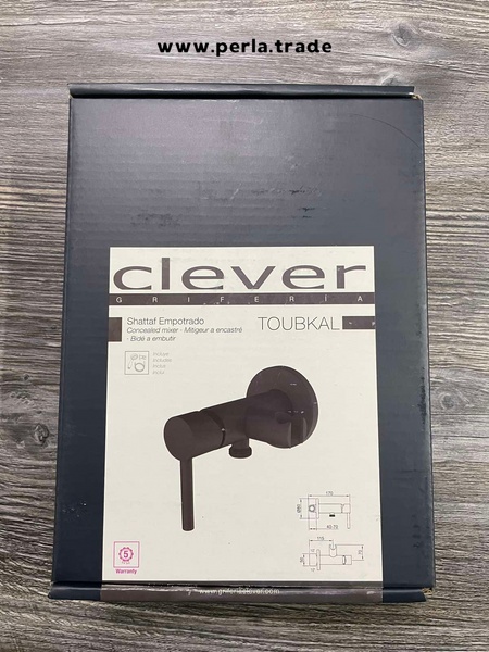 Змішувач для біде з гігієнічним набором Clever Toubkal чорний 61118 фото