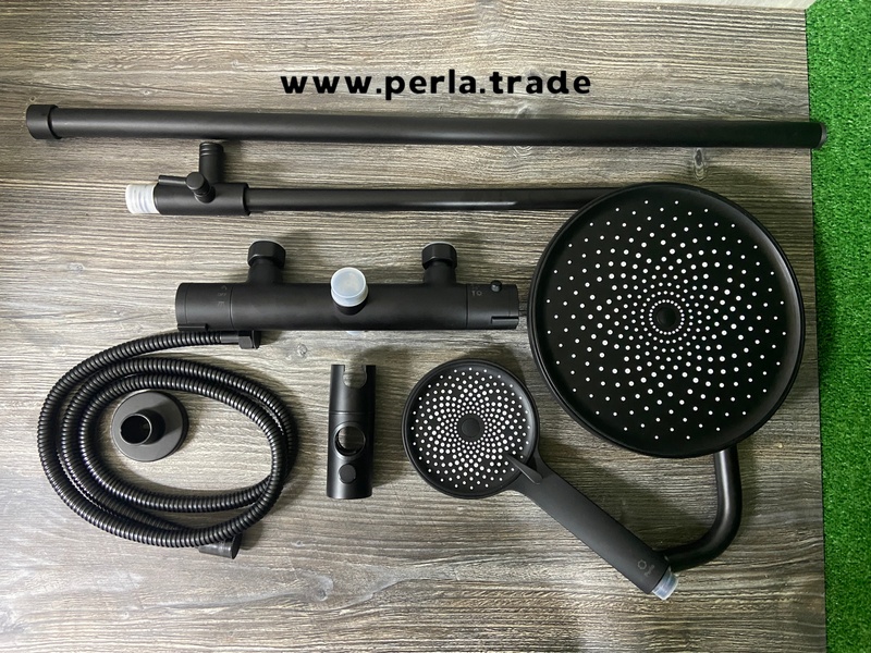 Душова система Perla Dali з термостатом чорний PSA2066B PSA2066B фото